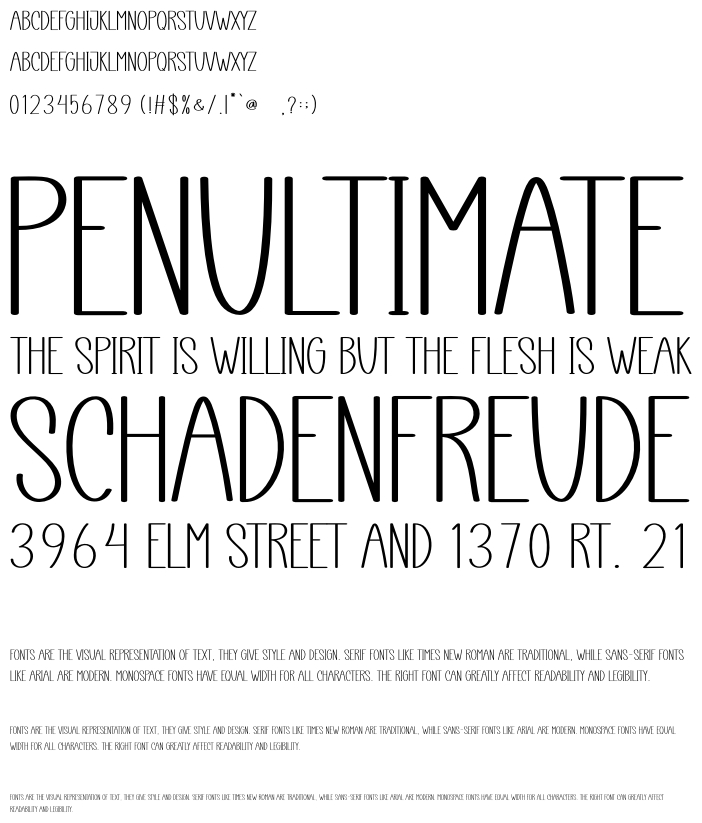 Image descriptive du font